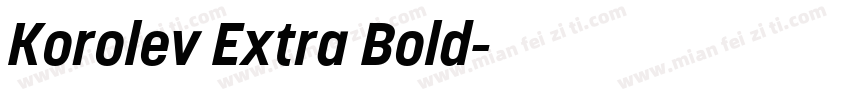 Korolev Extra Bold字体转换